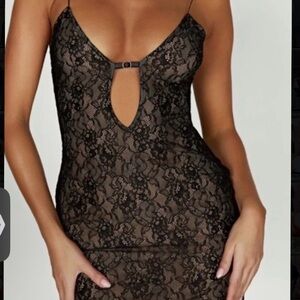 Black Lace Mini Dress